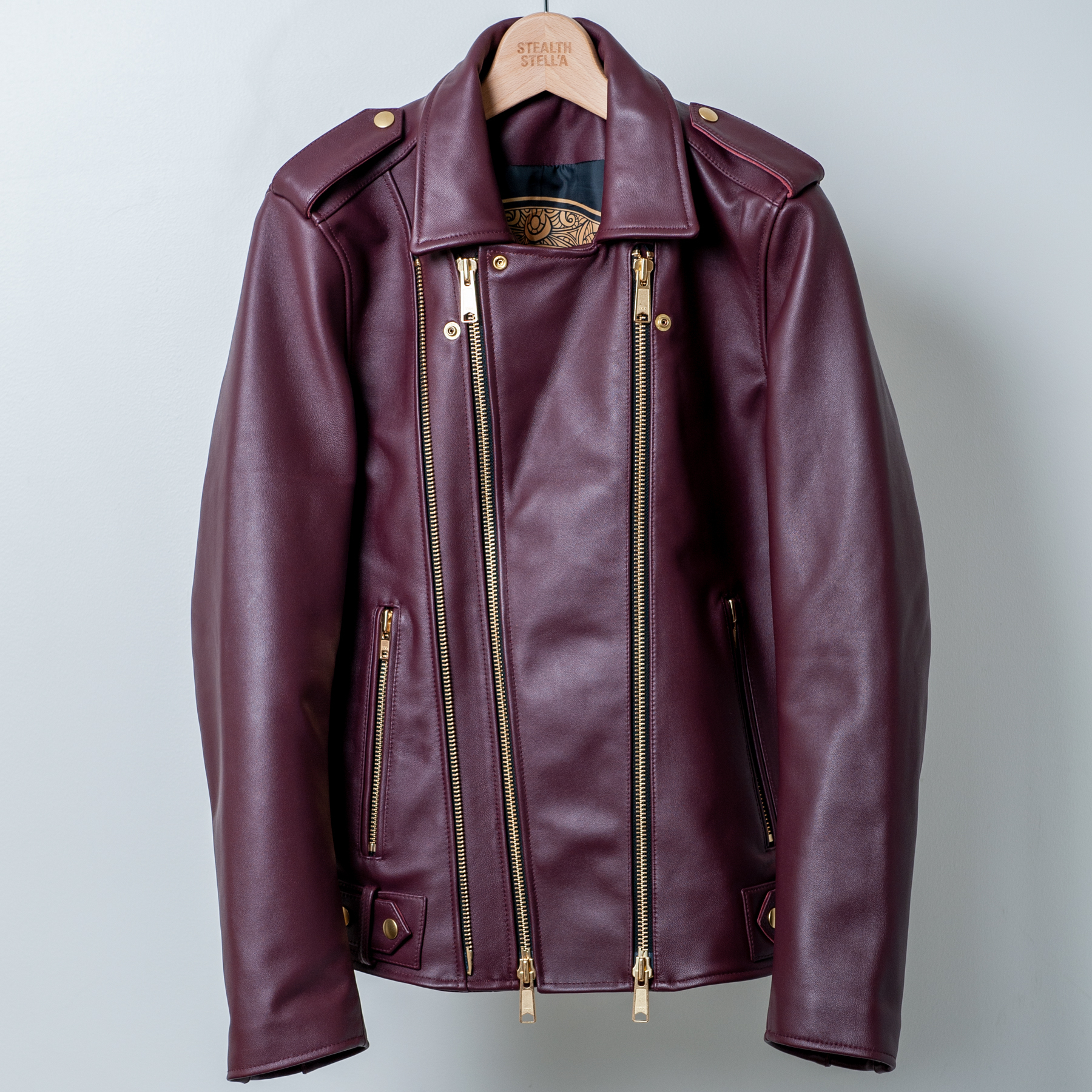 【STEALTH STELL'A】SAINT GERMAIN-LEATHER RIDERS COLOR（WINE）