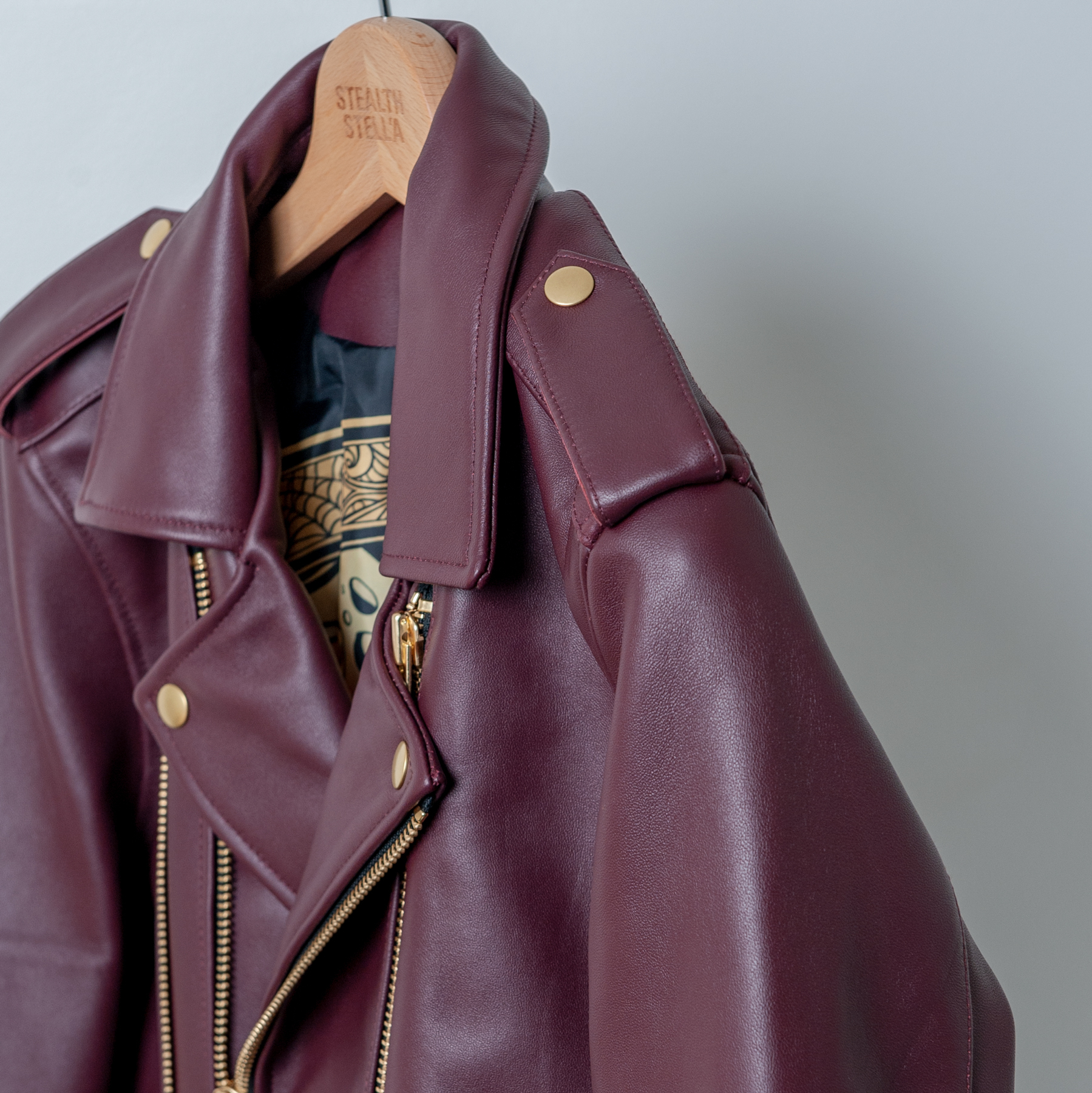 STEALTH STELL'A】SAINT GERMAIN-LEATHER RIDERS COLOR（WINE ...