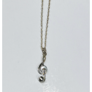 【STEALTH STELL'A】TREBLE-CLEF NECKLACE（SILVER）