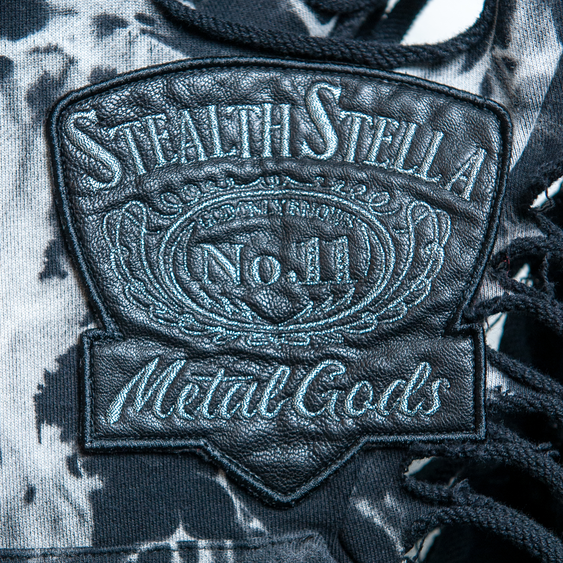 【STEALTH STELL'A】DESTROY HOODIE-SHORT (BLACKMIX)