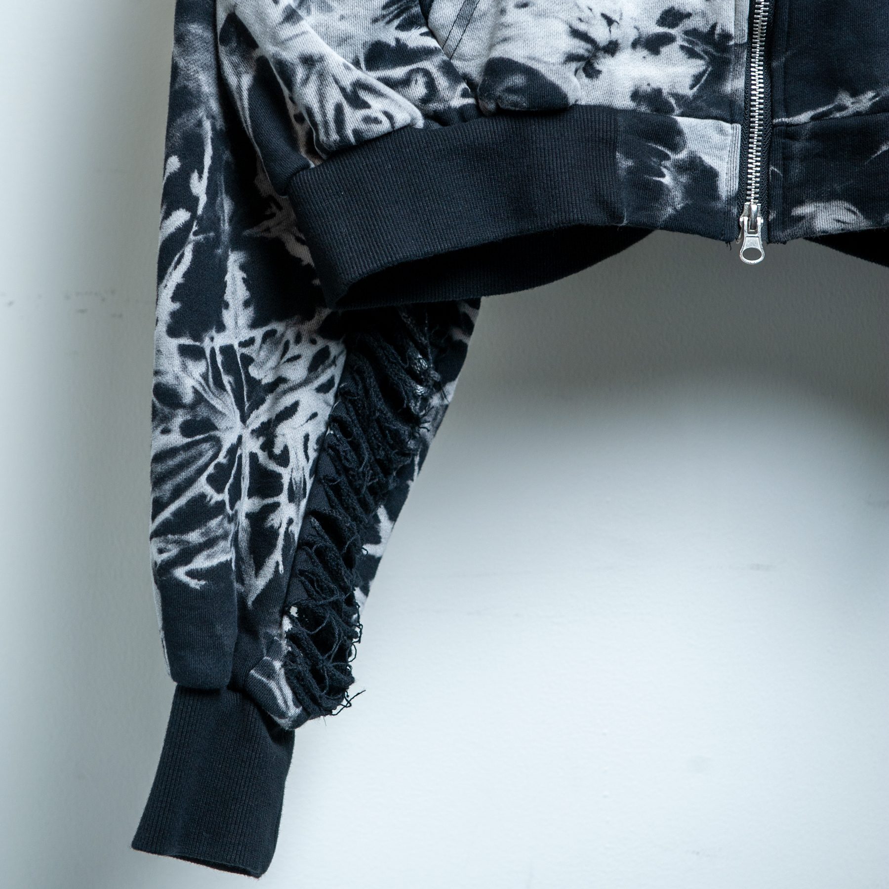 【STEALTH STELL'A】DESTROY HOODIE-SHORT (BLACKMIX)