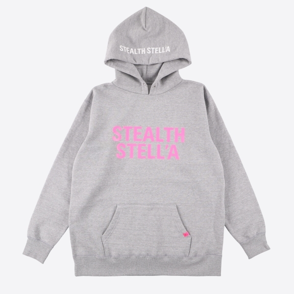 【STEALTH STELL'A】 BASIC LOGO HOODIE (GRAY)